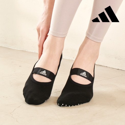 요가신발 - 아디다스 필라테스 양말 요가 미끄럼 방지 여자 운동 홈트 토삭스 논슬립 발레핏 신발, 블랙