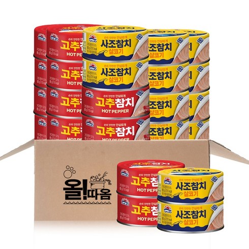 사조참치살코기85 - 사조 살코기참치 85g 12개 + 고추참치 85g 12개, 1세트