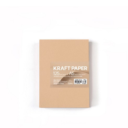 크래프트갓인어스 - PaperPhant 크라프트지 (Kraft Paper), 100g 연한 브라운 A5 125매