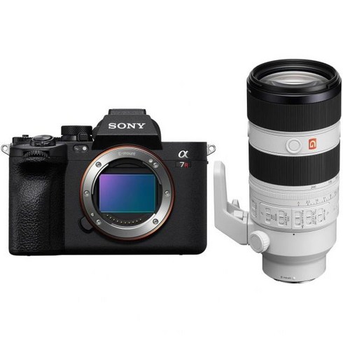 소니 알파 a7R V 61.0MP 풀프레임 미러리스 디지털 교환 렌즈 카메라 본체 번들 with Sony FE 70200mm f2.8 GMOSS II G 망원 줌 E마운트