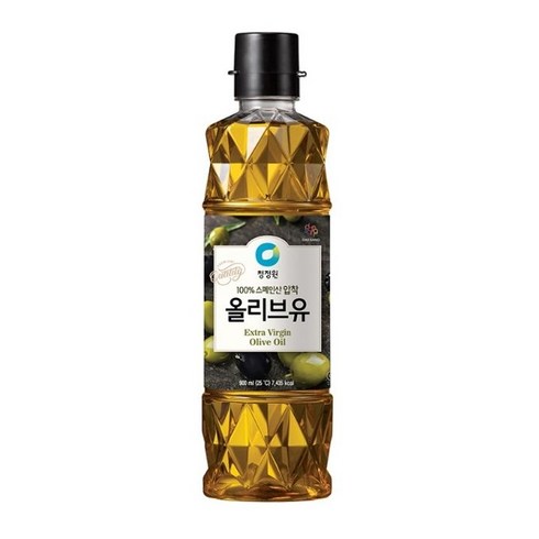 청정원올리브유 - 청정원 엑스트라버진 올리브유, 900ml, 1개