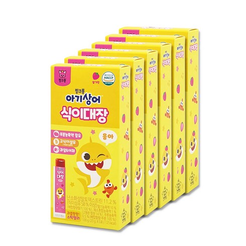 핑크퐁 아기상어 식이대장 30포, 6개, 100g
