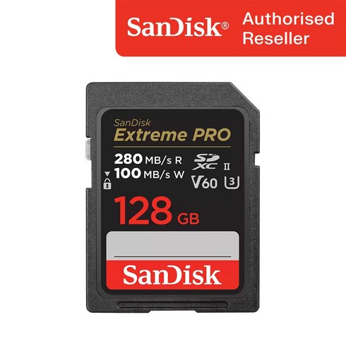샌디스크 Extreme Pro 익스트림 프로 SDXC UHS-2 SD메모리카드 UHS-II V60 SDXEP 128GB, 128기가