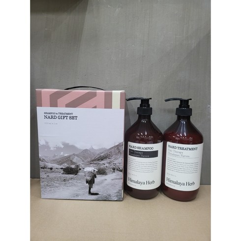 나드 히말라야 허브 나드 샴푸 1L + 트리트먼트 1L 선물세트, 2세트