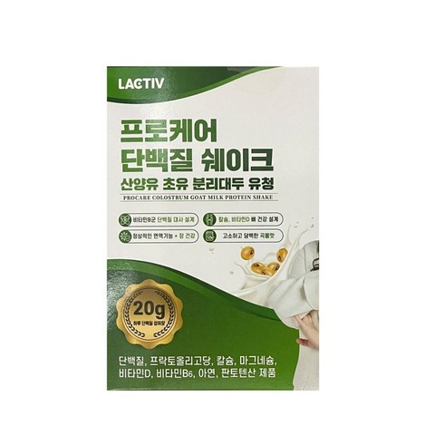 락티브 프로케어 단백질 산양유 초유 분리대두 유청 304g 분말 라티브 가루 프로틴 파우더, 1개