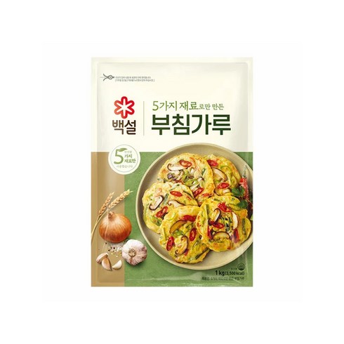 백설 5가지 자연에서 얻은 재료 부침가루, 2개, 1kg