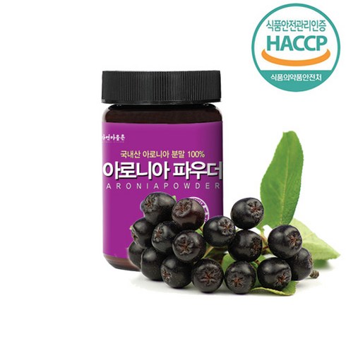 아로니아분말 - 자연마을촌 국내산 아로니아 분말 무농약 동결건조, 100g, 1개