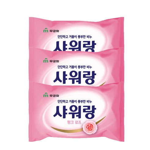 무궁화타임비누 - 무궁화 샤워랑 핑크 로즈 비누, 130g, 24개