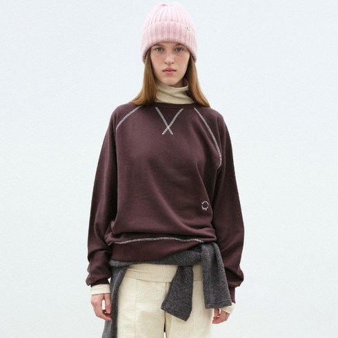 [벤시몽] [23FW] STITCH SWEATSHIRT - BROWN