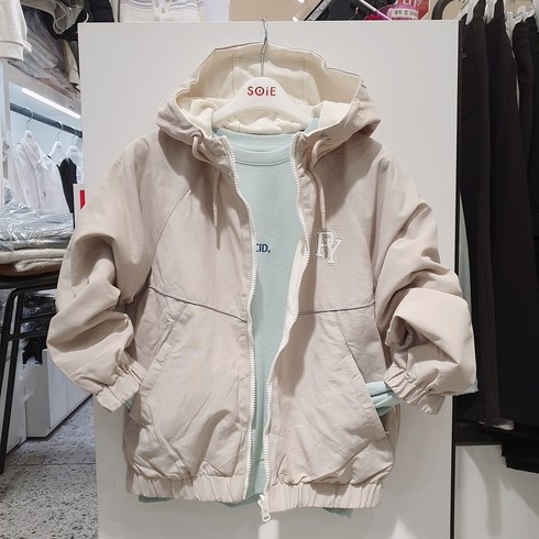 [소이] NC 인천점 @@베이지 리버시블 후드 양면점퍼~~