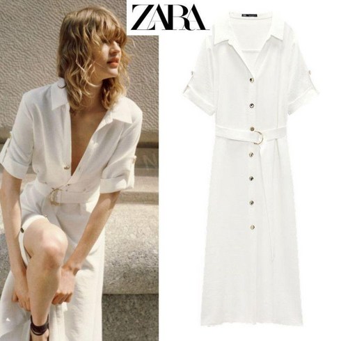 ZARA 자라 화이트벨트 원피스 3471522 251