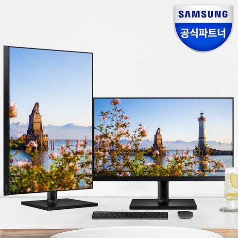 삼성모니터 F27T450 68.6Cm(27) 평면/16:9/FHD/IPS/75Hz/5ms/피벗 엘리베이션 스위블 틸트, LF27T450FZKXKR