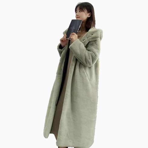 2023년 가성비 최고 후드롱코트 - DarjinQD 양털 뽀글이 후드롱코트