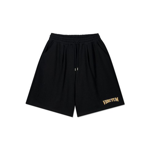 베루툼모자 - VERUTUM RTW-PT232 : Serif Arch Logo Sweat Shorts│MensㅣBlack