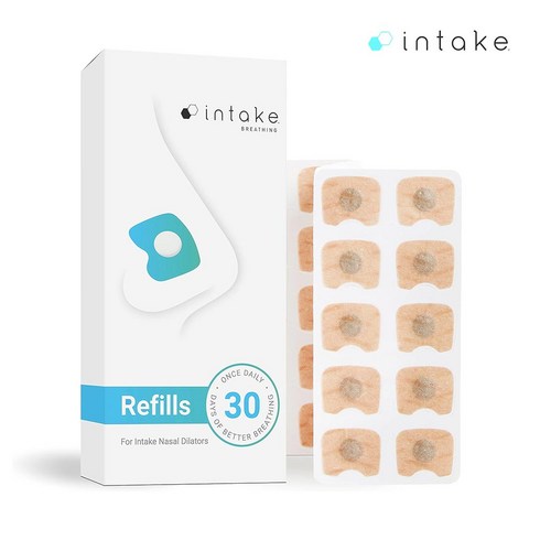 비강찜질 - 인테이크 코 비강 확장기 리필 패치 30/60/90개입 / Intake Breathing Refill Tabs Pack 30/60/90ct, 60개입, 1개