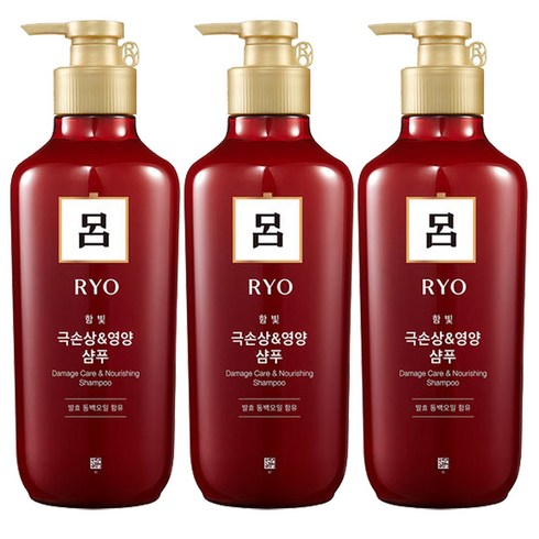 려 함빛 극손상 영양케어 샴푸, 550ml, 12개