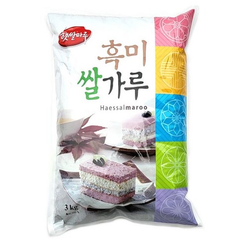 햇살마루 국산 칠복흑미쌀가루3kg, 3kg, 2개