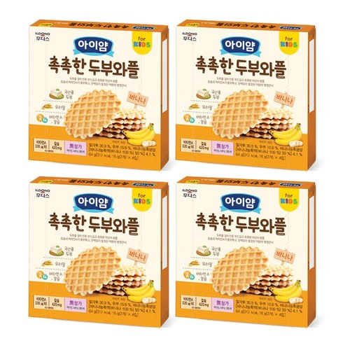 일동후디스 키요 촉촉한 두부와플64g(16gx4봉)x4개 아기과자, 01 키요 두부와플 바나나x4개, 64g, 1개