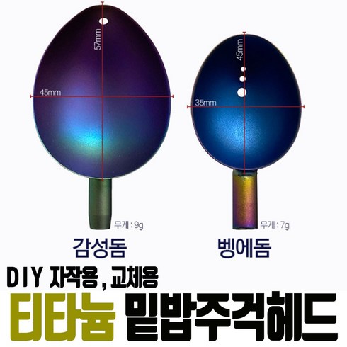 밑밥주걱 - 자작용 티타늄 티탄 밑밥 주걱 컵 헤드 벵에돔 감성돔 교체용 수리용 DIY 낚시 용품, 1개