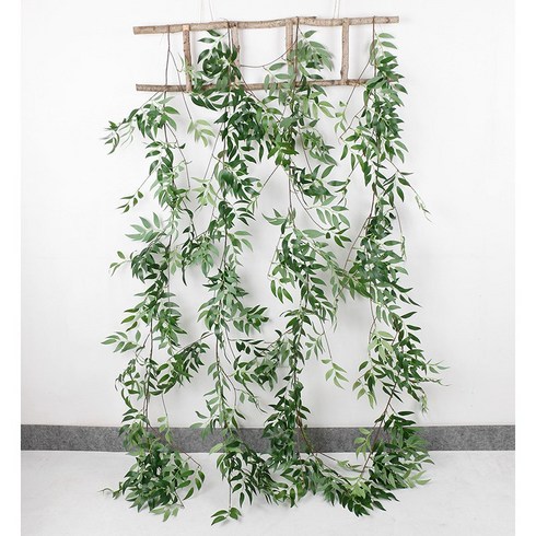 로종 버드나무 잎 줄기 행잉 인테리어 플랜테리어 넝쿨 조화 장식 덩굴 가짜 식물
