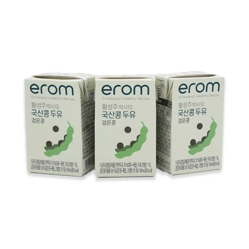 어린이두유 - 이롬 황성주 국산콩 검은콩 고칼슘 두유, 140ml, 24개