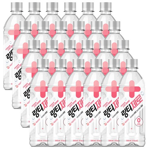 링티제로 복숭아맛 6입, 24개, 500ml