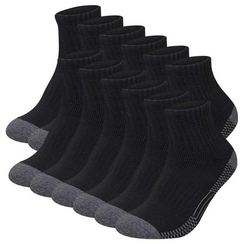 COOVAN Men's Athletic Ankle Socks 12 Pack Mens Cushion Comfort Casual Running Sock Size 10-13