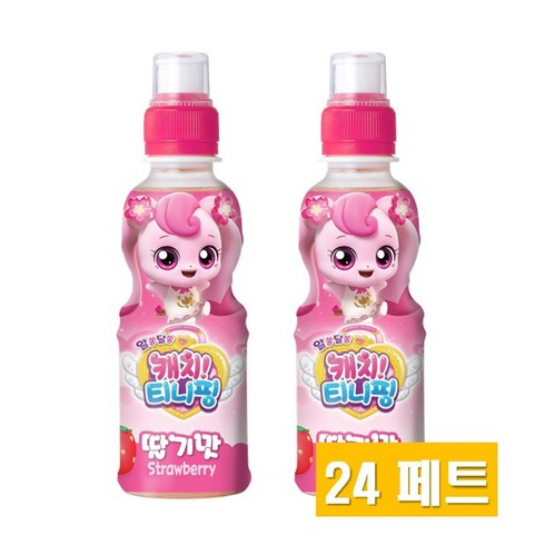 캐치티니핑제로 - 웅진식품 웅진 캐치 티니핑 딸기맛 200mL 24페트, 24개