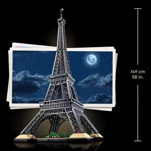 2024년 가성비 최고 레고 에펠탑 - 중국 레고 아이콘 1.49m 에펠탑 프랑스 파리 랜드마크 풀박스 10307 호환, 퍼펙트버전 PCS 10001+