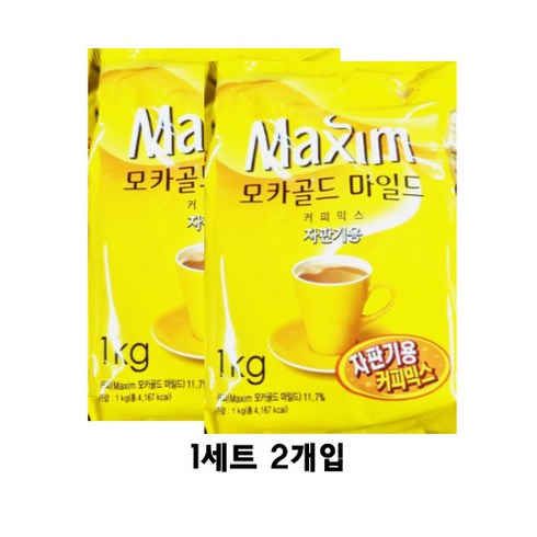 동서 맥심 모카골드 마일드 커피믹스(자판기용) 1kg, 2개입, 3개