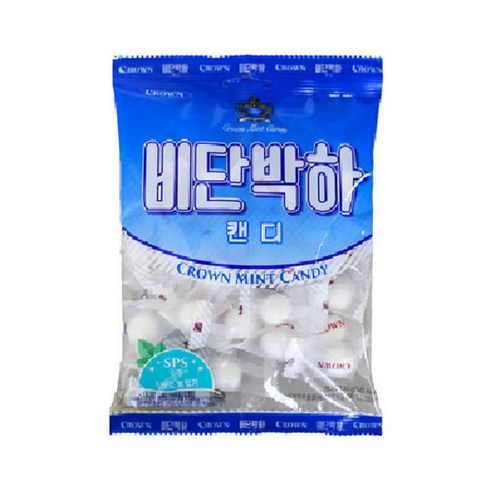 크라운 비단 박하 캔디, 400g, 1개