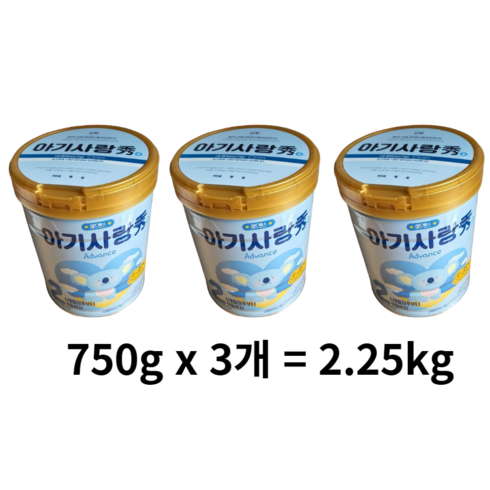 아기사랑수2단계 - 아기사랑수 더 퍼스트 어드밴스 분유 2단계, 2.25kg, 1개