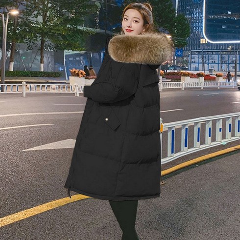 2023년 가성비 최고 겨울여자패딩 - 여성 롱패딩 프리미엄 페이크퍼 도톰한 웰론 점퍼