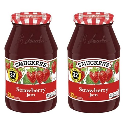 스머커스딸기잼 - 스머커즈 Strawberry Jam 2개입, 1.81kg, 1개