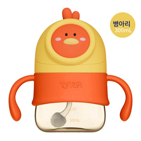 빨대컵 우유컵 오리부리컵 1살 음료컵 누수방지 사레방지 젖병 물컵, 색깔2, 하나