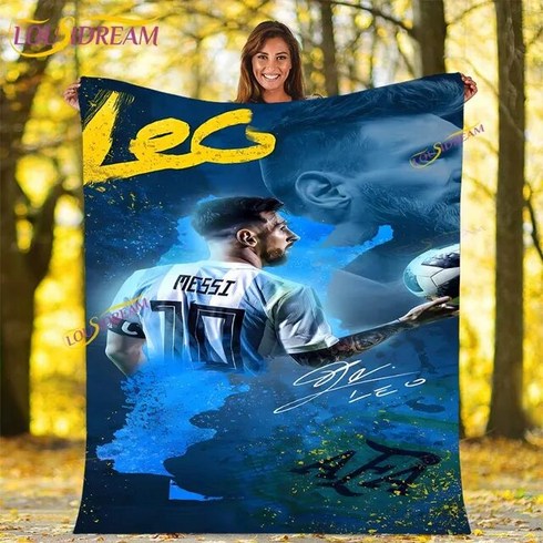 2023년 가성비 최고 보웰 패딩담요 - 패딩담요 양털 캠핑 Messio Ronaldo MMbappe 침대보 침대 격자 무늬 담요 모슬린 침대용 소파 얇은