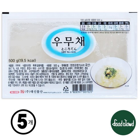 우뭇가사리 - 저칼로리 다이어트 우뭇가사리 대신물산 우무채 500gx5개, 500g, 5개