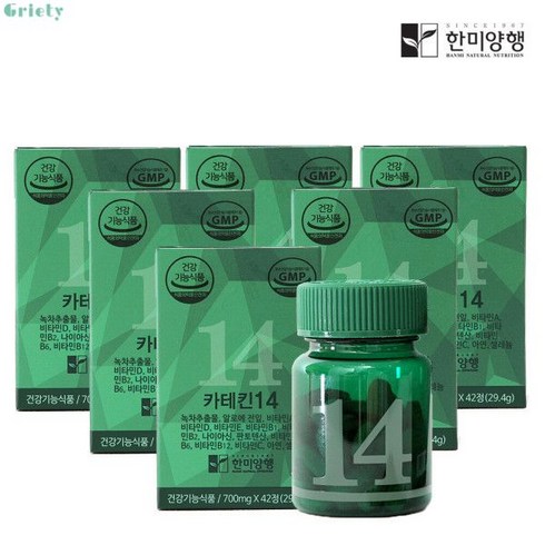 녹차카테킨 - 녹차다이어트 녹차 카테킨 14 영양제 700mg42정6박스, 42정, 6개