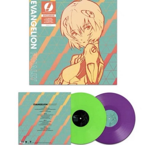 에반게리온lp - 신세기에반게리온 EVA 2LP Evangelion Finally앨범 그린 바이올렛 바이닐