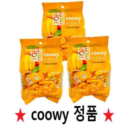 망고젤리 - 탑후르츠 퍼지망고향 젤리, 320g, 3개