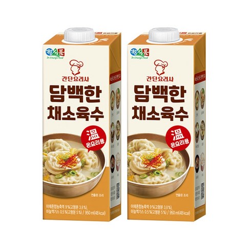 담백한채소육수 - 정식품 간단요리사 담백한 채소육수, 950ml, 2개