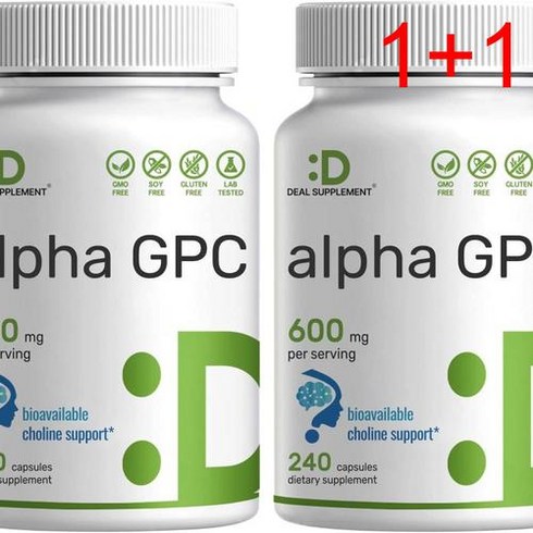 DEAL supplement - [1+1]DEAL SUPPLEMENT 알파 GPC 600mg 240캡슐, 2개, 240정