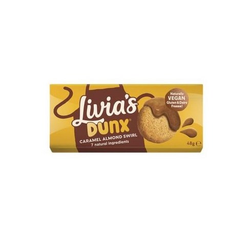 Livias 리비아 던스 카라멜 아몬드 스월 쿠키 48g 10개
