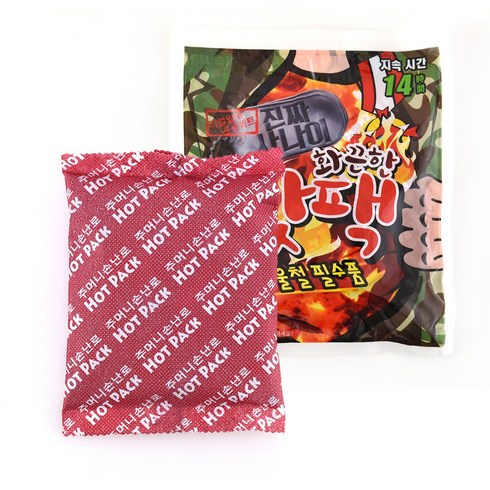 진짜사나이 화끈한 핫팩 150g 국내생산 손난로, 50개