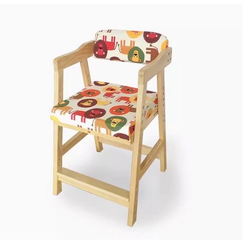 피노키오 의자 원목 가정용 독서 공부 고급형 쿠션 체어, A. 원목, 1개
