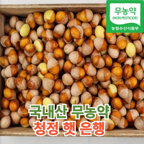 [무농약 청정은행] 국산 햇 깐 토종 국산 생은행 500g 1kg 중 대 특대, 1개, 깐은행 500g(중)