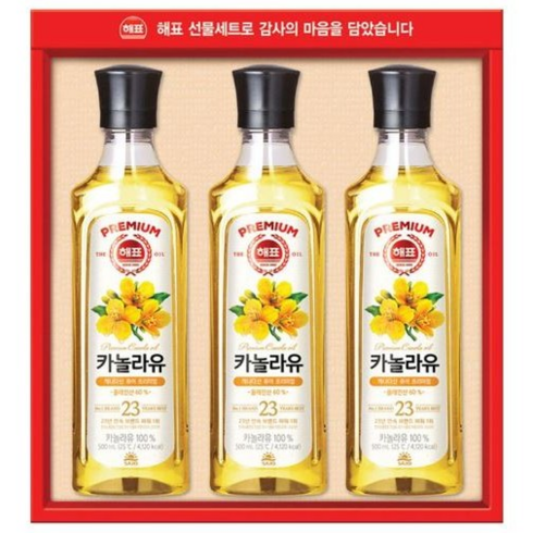 기타 무/사조해표_고급유3호(3P)/해표고급유/식용유선물세트/카놀라유/식용유, 30개