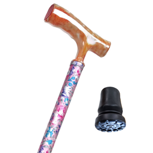 패션지팡이 - 코끼리지팡이 꽃무늬 고급패턴 초경량화 가벼운지팡이 어르신선물, 1개, 혼합색상