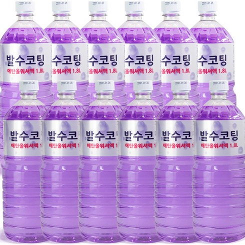 발수코팅 에탄올워셔액1.8L x 12개 자동차 사계절용, 1.8l