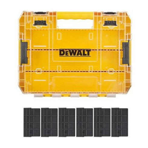 DT70839 - 디월트공구함 DEWALT DT70839 대형 터프 케이스 비어 있음 6 분배기 TSTAK 시스템 다기능 적층 분리형 파티션 도구 상자, 01 DT70839